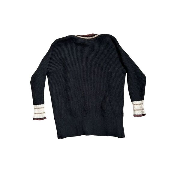 Suncoo Cardigan Sweater Open Front Rib Knit Long Sleeve Black Women’s Size Small - Picture 3 of 8